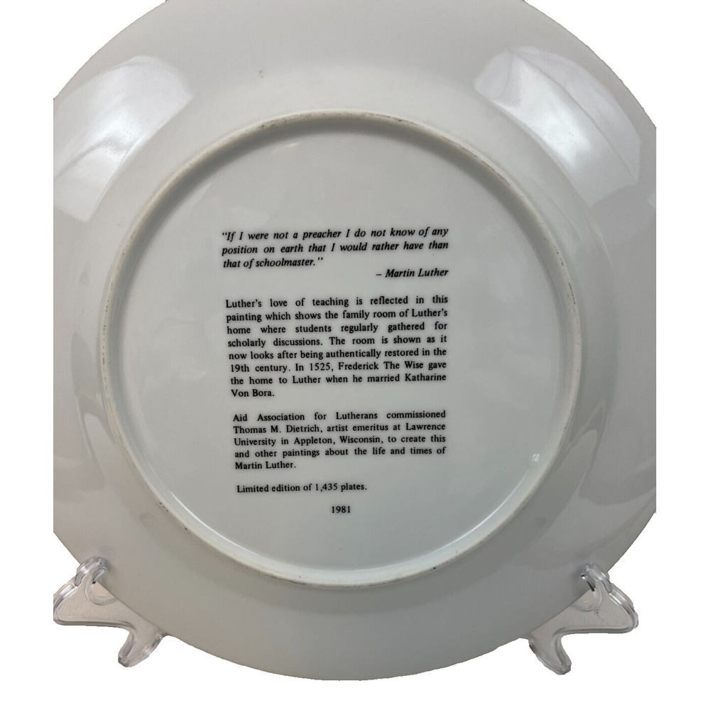 Martin Luther Collectible Plate 1981 IF I WERE NOT A PREACHER Limited Edition - Picture 3 of 3